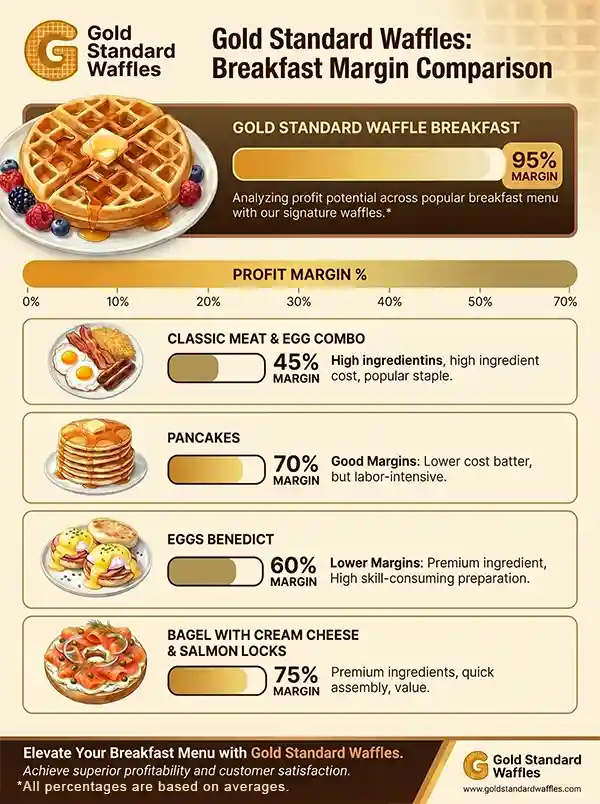 infographic showing breakfast plate margins for restaurants