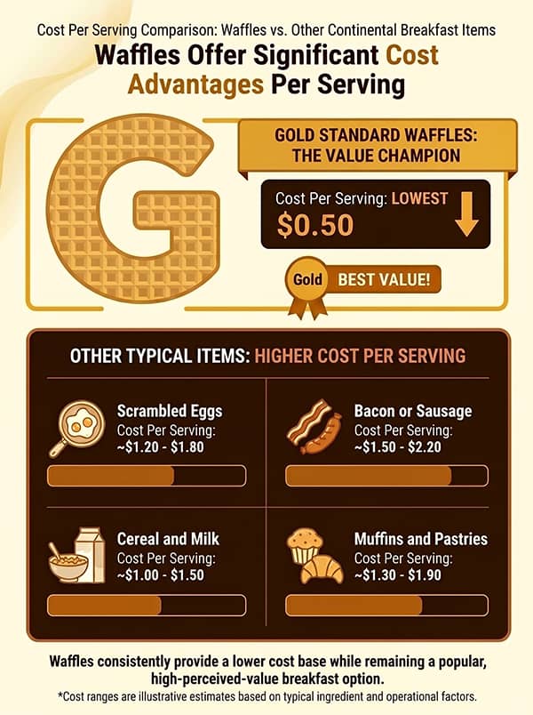 waffle program for hotels cost infographic